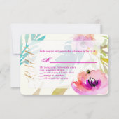 PixDezines RSVP Waterverf Bloemen/Roze (Achterkant)