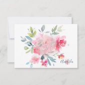 PixDezines RSVP Waterverf Flowers Bat Mitzvah ✡ (Voorkant)