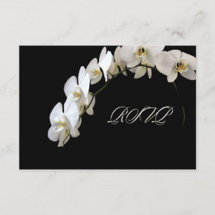 PixDezines rsvp White orchid Kaartje