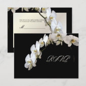 PixDezines rsvp White orchid Kaartje (Voorkant / Achterkant)