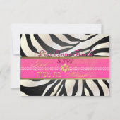 PixDezines rsvp Zebra, BBT Mitzvah/DIY kleur zwart (Voorkant)