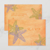 PixDezines rsvp, zeester voor 5 x 7 RSVP Kaartje (Voorkant / Achterkant)