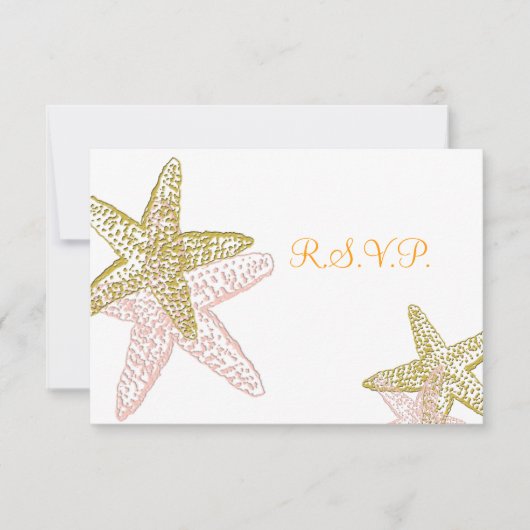 PixDezines rsvp, zeester voor 5 x 7 RSVP Kaartje (Voorkant)