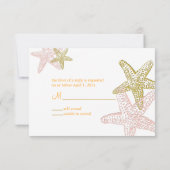 PixDezines rsvp, zeester voor 5 x 7 RSVP Kaartje (Achterkant)