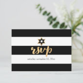 PixDezines rsvp zwart/wit/strepen bar mitswa (Staand voorkant)