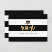 PixDezines rsvp zwart/wit/strepen bar mitswa (Voorkant / Achterkant)