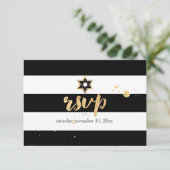 PixDezines rsvp zwart/wit/strepen bar mitswa (Staand voorkant)