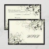 PixDezines RSVP ZWART ZWEMMELEN/DIY ACHTERGROND (Voorkant / Achterkant)