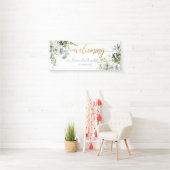 PixDezines Rustic Blauwe Eucalyptus Spandoek (Insitu)