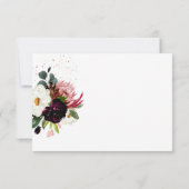 PixDezines Rustic Bloom Waterverf RSVP w Maaltijd Kaart (Achterkant)