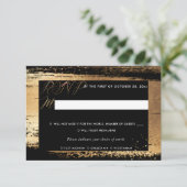 PixDezines Rustic Bloom Waterverf RSVP w Meal Kaart (Staand voorkant)