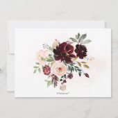 PixDezines Rustic Blush Burgundy H2 Flowers Kaart (Achterkant)