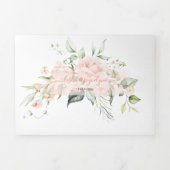 PixDezines Rustic Blush Rozen+SweetPeas Drieluik Uitnodiging (Cover)