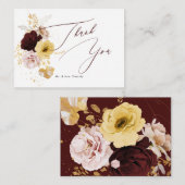 PixDezines Rustic Boho Autumn Flowers Note Kaart Notitiekaartje (Voorkant / Achterkant)