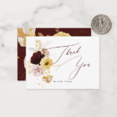 PixDezines Rustic Boho Autumn Flowers Note Kaart Notitiekaartje (Voorkant / Achterkant in situ)