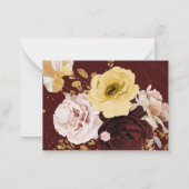 PixDezines Rustic Boho Autumn Flowers Note Kaart Notitiekaartje (Achterkant)