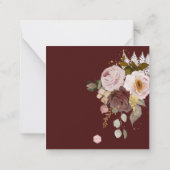 PixDezines Rustic Boho Autumn Flowers Note Kaart Notitiekaartje (Achterkant)