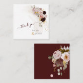 PixDezines Rustic Boho Autumn Flowers Note Kaart Notitiekaartje (Voorkant / Achterkant)