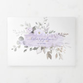 PixDezines Rustic Dusty Paarse Rozen Eucalyptus Drieluik Uitnodiging (Cover)