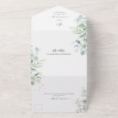 PixDezines Rustic Eucalyptus DIY Background All In One Uitnodiging (Buitenkant)