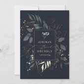 PixDezines Rustic Eucalyptus Navy Bruncy Bubble Kaart (Achterkant)