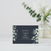 PixDezines Rustic Eucalyptus Navy n Gold Details Informatiekaartje (Staand voorkant)
