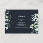 PixDezines Rustic Eucalyptus Navy n Gold Details Informatiekaartje (Voorkant)