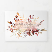 PixDezines Rustic Fall Eucalyptus Drieluik Uitnodiging (Cover)