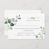 PixDezines Rustic Greenery Eucalyptus RSVP w Meal (Voorkant / Achterkant)