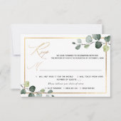 PixDezines Rustic Greenery Eucalyptus RSVP w Meal Kaartje (Voorkant)