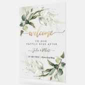 PixDezines Rustic Greenery Gum Eucalyptus Welkom Acryl Bord (Hoek)