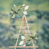 PixDezines Rustic Greenery Gum Eucalyptus Welkom Acryl Bord (Neutraal)