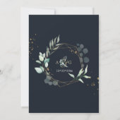 PixDezines Rustic Gum Eucalyptus Navy Blue Kaart (Achterkant)