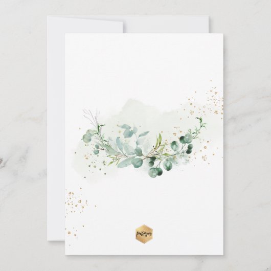 PixDezines Rustic H2 Eucalyptusbevestiging Kaart (Achterkant)