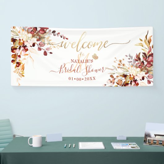 PixDezines Rustic Herfst Gum Eucalyptus Banner (Beurs)