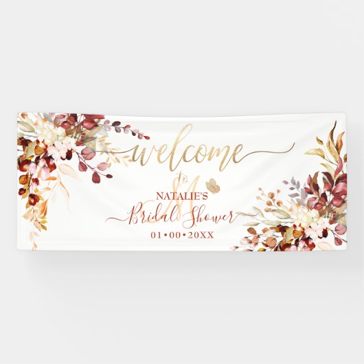 PixDezines Rustic Herfst Gum Eucalyptus Banner (Horizontaal)