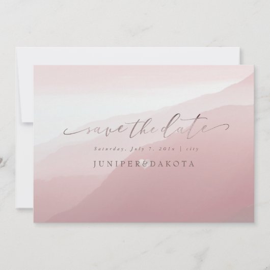 PixDezines Rustic Misty Mountain Range Ombre Blush Kaart (Voorkant)