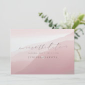 PixDezines Rustic Misty Mountain Range Ombre Blush Kaart (Staand voorkant)