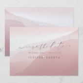 PixDezines Rustic Misty Mountain Range Ombre Blush Kaart (Voorkant / Achterkant)