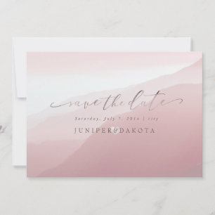 PixDezines Rustic Misty Mountain Range Ombre Blush Kaart