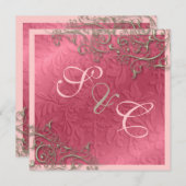 PixDezines rustic swirls/faux Silver Kaart (Voorkant / Achterkant)