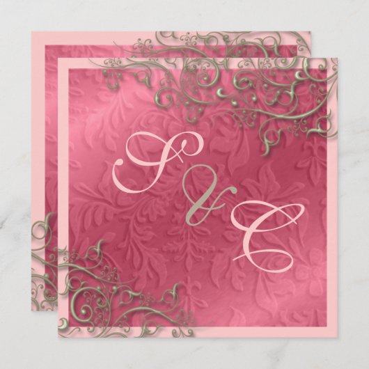 PixDezines rustic swirls/faux Silver Kaart (Voorkant / Achterkant)