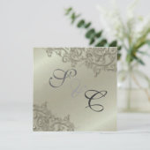 PixDezines rustic swirls/faux Silver Kaart (Staand voorkant)