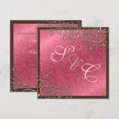 PixDezines rustic swirls/faux Silver Kaart (Voorkant / Achterkant)