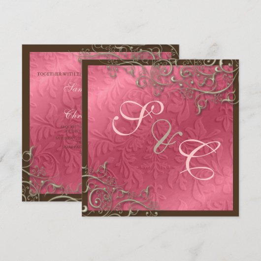 PixDezines rustic swirls/faux Silver Kaart (Voorkant / Achterkant)