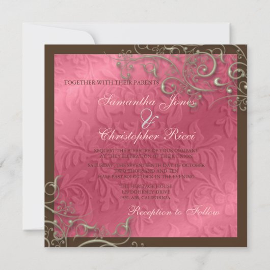 PixDezines rustic swirls/faux Silver Kaart (Achterkant)