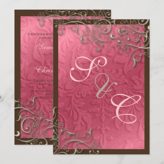 PixDezines rustic swirls/faux Silver Kaart (Voorkant / Achterkant)