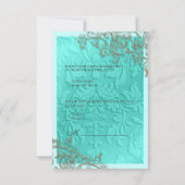 PixDezines rustic swirls/faux Silver RSVP Kaartje (Achterkant)