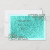 PixDezines rustic swirls/faux Silver RSVP Kaartje (Achterkant)