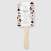 PixDezines Rustic Waterverf Autumn Flowers Handwaaier (Voorkant)